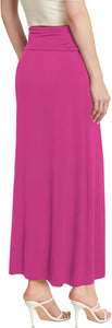 Soft & Comfy Mauve Pink High Waist Fold Over Knit Maxi Skirt