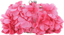 Load image into Gallery viewer, Pretty Floral Applique Purple Clutch Style Evening Bag