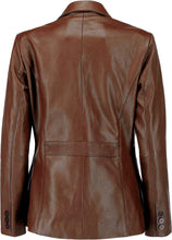Load image into Gallery viewer, Women&#39;s Pink Lambskin Leather Long Sleeve Jacket
