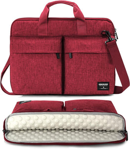 Canvas Coral Pink 2 Pocket Top Handle Laptop Bag