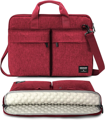 Canvas Red 2 Pocket Top Handle Laptop Bag