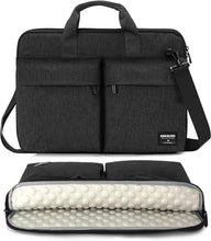 Load image into Gallery viewer, Canvas Grey 2 Pocket Top Handle Laptop Bag