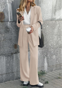 Sophisticated Working Woman Black Blazer & Pants Suit Set