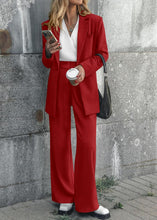 Load image into Gallery viewer, Sophisticated Working Woman Red Blazer &amp; Pants Suit Set