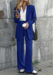 Sophisticated Working Woman Green Blazer & Pants Suit Set