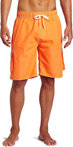 Men's Black Cargo Style Swim Shorts w/Pockets