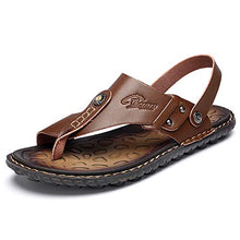Load image into Gallery viewer, Chesnut Men&#39;s Leather Flip Flop Sandals