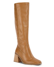 Load image into Gallery viewer, Khaki Wide Calf Square Heel Knee High Boots