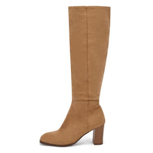 Load image into Gallery viewer, Khaki Fashionable Chunky Block Knee High Boots