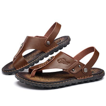 Load image into Gallery viewer, Chesnut Men&#39;s Leather Flip Flop Sandals