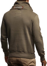 Load image into Gallery viewer, Men&#39;s Oversized Dark Khaki Long Sleeve Turtleneck Pullover Shirt