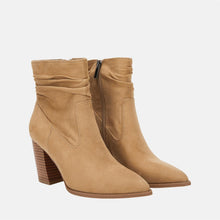 Load image into Gallery viewer, Khaki Slouchy Suede Ankle Boots