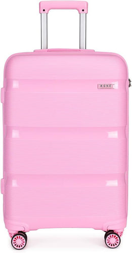 Pink Hard Shell Travel Trolley Spinner Wheel Carry On Suitcase