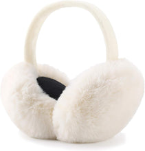 Load image into Gallery viewer, White Faux Fur Winter Style Ear Muffs