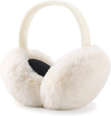White Faux Fur Winter Style Ear Muffs