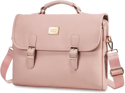 Business Casual Mauve Pink Shoulder Strap Messenger Style Laptop Bag