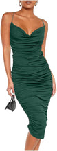 Load image into Gallery viewer, Hampton Chic Black Ruched Sleeveless Midi Dress