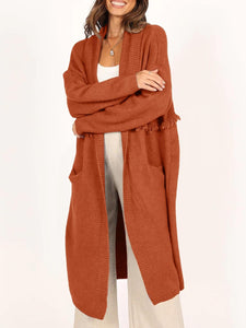 Winter Beige Cardigan Long Sleeve Maxi Knit Cardigan Sweater