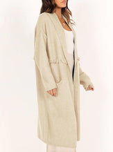 Load image into Gallery viewer, Winter Brick Cardigan Long Sleeve Maxi Knit Cardigan Sweater