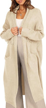 Load image into Gallery viewer, Winter Beige Cardigan Long Sleeve Maxi Knit Cardigan Sweater