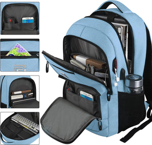 Durable Purple Multi Use Laptop USB Backpack