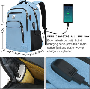 Durable Purple Multi Use Laptop USB Backpack