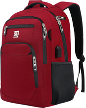Load image into Gallery viewer, Durable Purple Multi Use Laptop USB Backpack