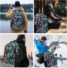 Load image into Gallery viewer, Durable Purple Multi Use Laptop USB Backpack