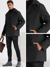 Load image into Gallery viewer, Men&#39;s Soft &amp; Cozy Wool Blend Khaki Long Sleeve Pea Coat