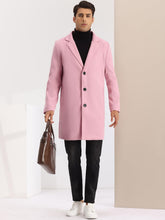 Load image into Gallery viewer, Men&#39;s Slim Fit Purple Long Sleeve Lapel Single Button Trench Coat