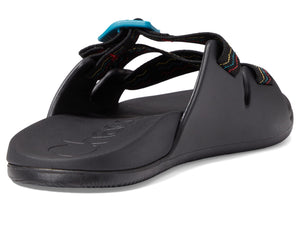 Black Multicolor Men's Summer Strap Open Toe Sandals