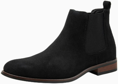 Men's Suede Black Classic Leather Chelsea Style Boots
