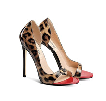 Load image into Gallery viewer, Leopard Print High Heel Pointy Heel Pumps