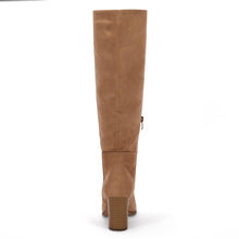 Load image into Gallery viewer, Light Brown Fashionable Chunky Block Knee High Boots