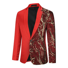 Load image into Gallery viewer, Lightning Tree-red Men&#39;s Stylish Sequin Long Sleeve Dress Blazer