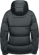 Load image into Gallery viewer, Black Hooded Winter Insulated Long Sleeve Puffer Coat