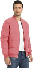 Load image into Gallery viewer, Orange Puffer Casual Quilted Long Sleeve Bomber Jacket