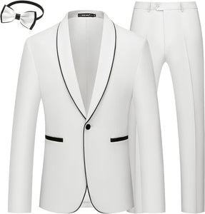 Men's Khaki Imperial Style 3pc Wedding Tuxedo Formal Suit