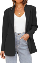 Load image into Gallery viewer, Stylish Ivory Open Front Long Sleeve Blazer Jacket