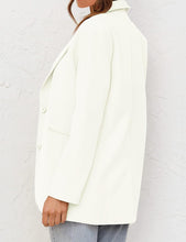 Load image into Gallery viewer, Stylish Ivory Open Front Long Sleeve Blazer Jacket