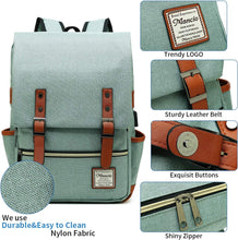 Load image into Gallery viewer, Waterproof Blue Shoulder Daypack Laptop Backpack