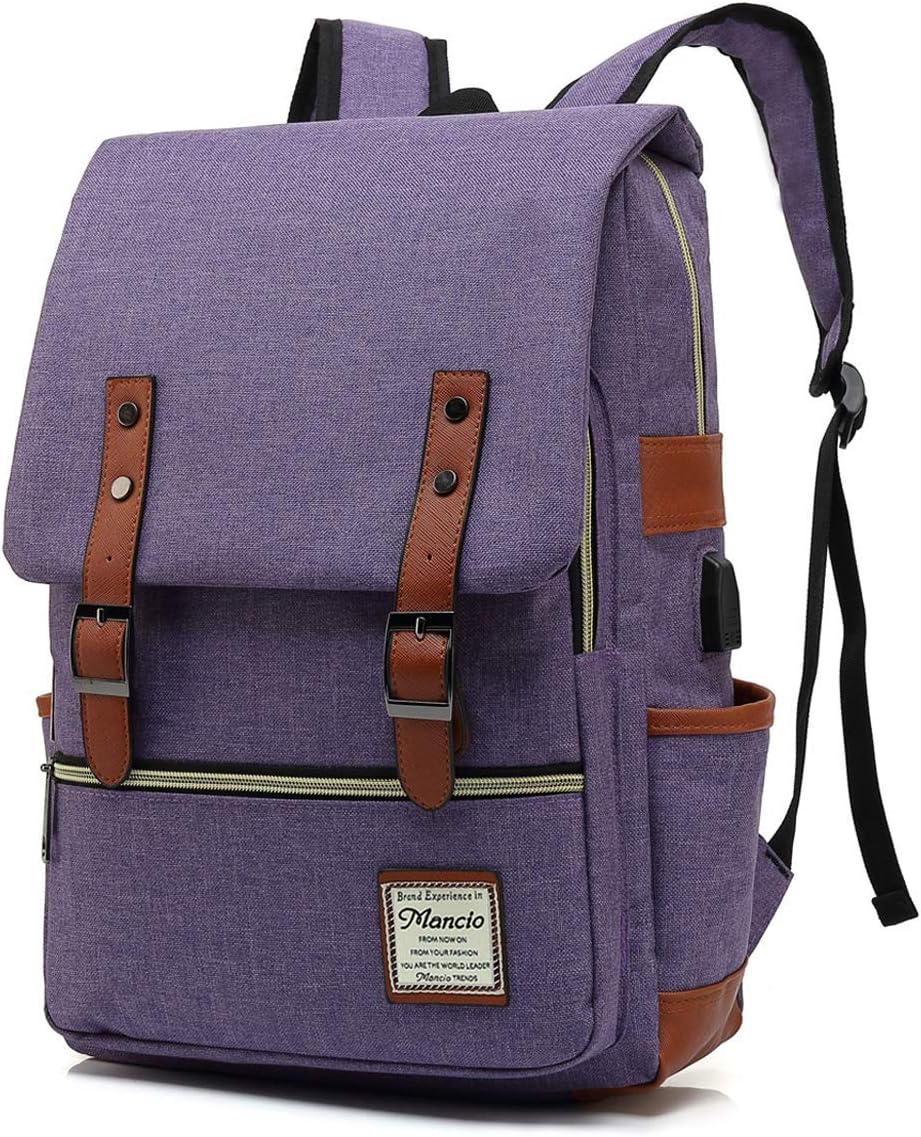 Waterproof Purple Shoulder Daypack Laptop Backpack