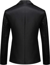 Load image into Gallery viewer, Men&#39;s Black Long Sleeve Casual Work Blazer
