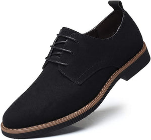 Men's Blue Casual Suede Leather Lace Up Shoes