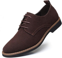 Load image into Gallery viewer, Men&#39;s Brown Casual Suede Leather Lace Up Shoes