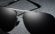 Load image into Gallery viewer, Men&#39;s Black Polarized Aviator Sunglasses