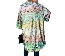 Load image into Gallery viewer, Multicolored Beautiful Sparkly Sequin Cardigan Jacket