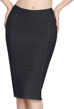 Load image into Gallery viewer, Trendy Bandage Style Zipper Back White Midi Pencil Skirt