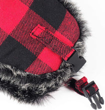 Load image into Gallery viewer, Red Faux Fur Lined Winter Trapper Hat