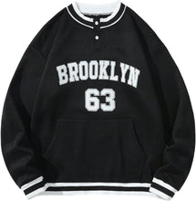 Load image into Gallery viewer, Men&#39;s Brooklyn Beige Long Sleeve Striped Pullover Sweatshirt